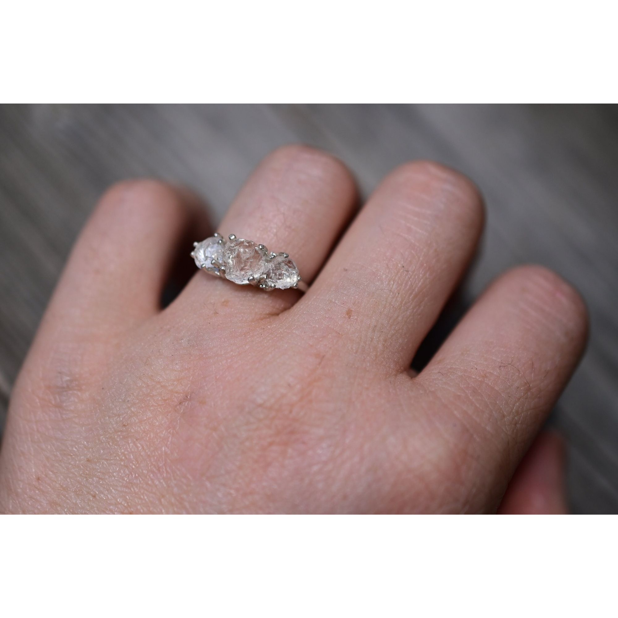Rough Diamond Ring Size 7 Ring Raw Diamond Ring Uncut Diamond Engagement Ring Un